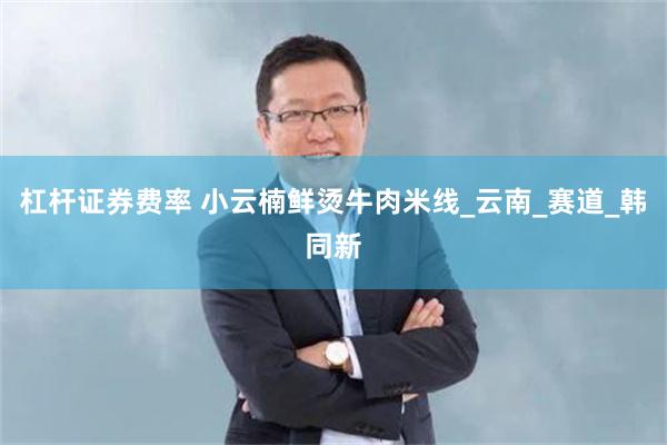 杠杆证券费率 小云楠鲜烫牛肉米线_云南_赛道_韩同新
