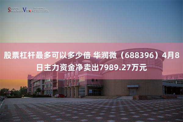 股票杠杆最多可以多少倍 华润微（688396）4月8日主力资金净卖出7989.27万元