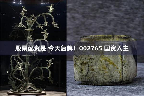 股票配资是 今天复牌！002765 国资入主