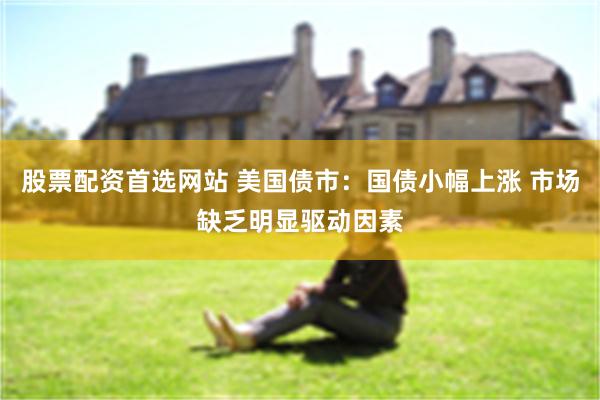 股票配资首选网站 美国债市：国债小幅上涨 市场缺乏明显驱动因素