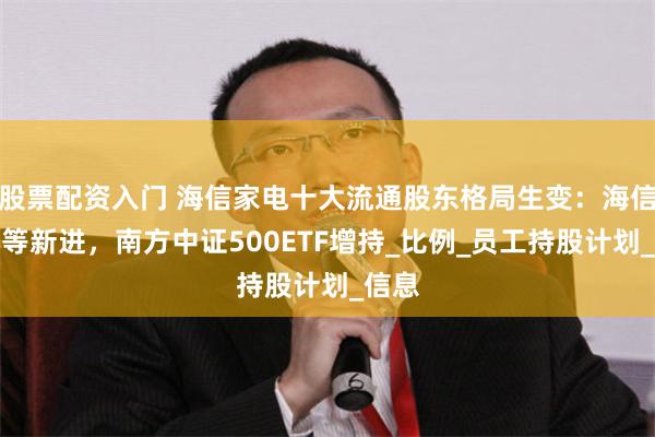股票配资入门 海信家电十大流通股东格局生变：海信通信等新进，南方中证500ETF增持_比例_员工持股计划_信息